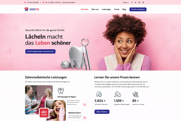 Webseite für Frauenzahnärztinnen